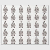 Tätowierter viktorianischer Typ mit dem Geschenkpapier (Flach)