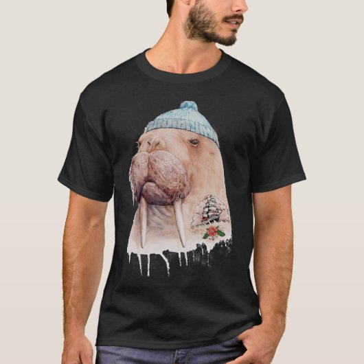 Tätowierter Walross T-Shirt (Vorderseite)