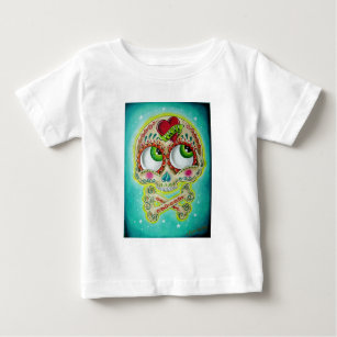 Tätowierter Zuckerschädel Baby T-shirt