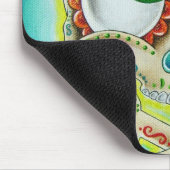 Tätowierter Zuckerschädel Mousepad (Ecke)