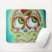 Tätowierter Zuckerschädel Mousepad (Mit Mouse)