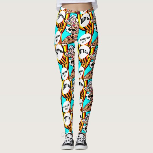 tätowiertes Bikinimodell Leggings (Vorderseite)