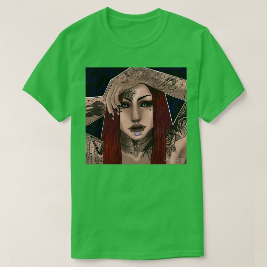 tätowiertes Mädchen T-Shirt (Design vorne)
