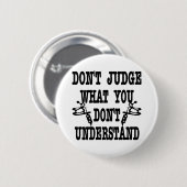 Tätowierung beurteilen nicht, was Sie nicht Button (Vorne & Hinten)