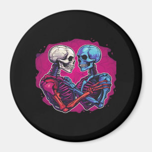 Tätowierung im Retro-Stil: Skeletthände halten Her Magnet