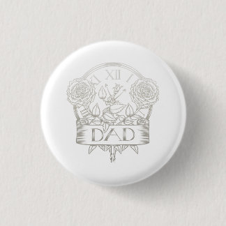 Tätowierung im Vintage-Stil für Dad Button