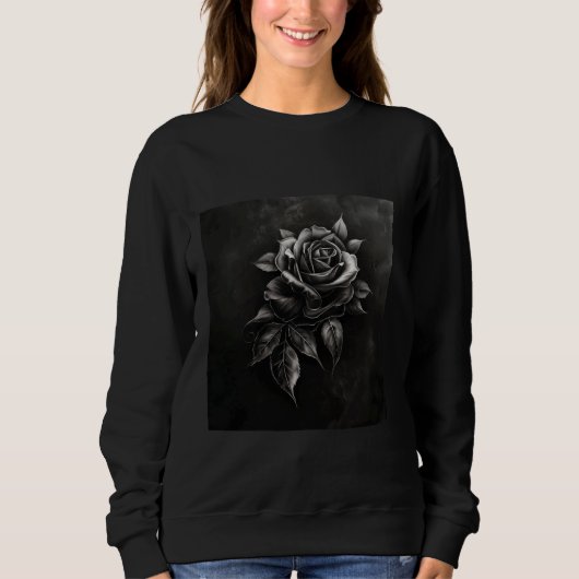 Tätowierung mit Vintager Rose Sweatshirt (Vorderseite)
