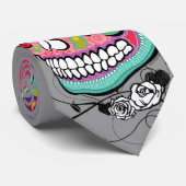 Tätowierung Muerte Zucker Skull Dia De Los Muertes Krawatte (Gerollt)
