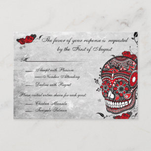 Tätowierung Rose & Blumen Muerte Totenkopf Empfang Einladung