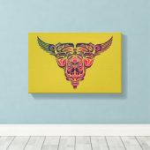 Tätowierung von Bullen und Adlern Leinwanddruck (Insitu (Holzboden))