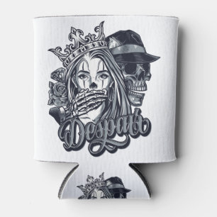 Tätowierungen im Vintagen Chicanstil Dosenkühler