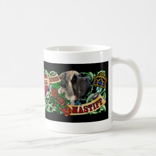 Tätowierungmastiff-Tasse Kaffeetasse (Rechts)
