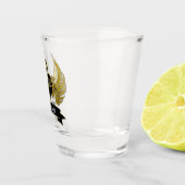 Tätowierungs-Art-Herz Wings Ihren Text Schnapsglas (Rechts)