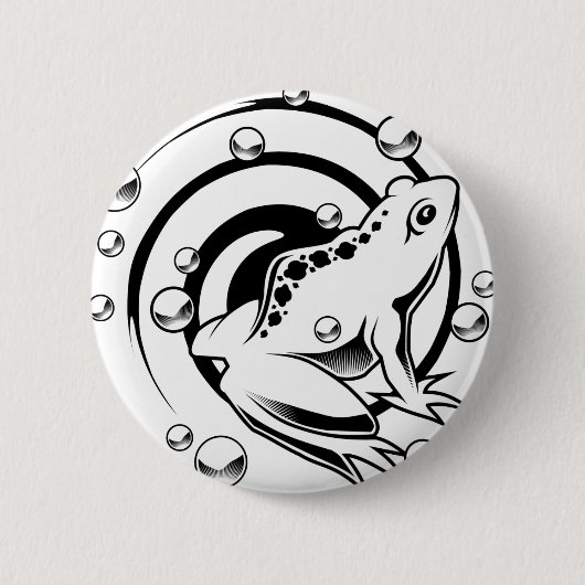 Tätowierungs-Frosch Button (Vorderseite)