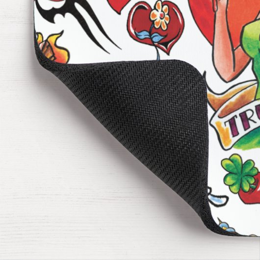 Tätowierungs-Herz Mousepad (Ecke)