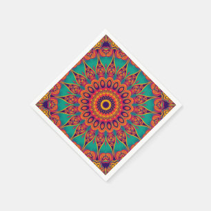Tätowierungs-Kaleidoskop-Fraktal Serviette