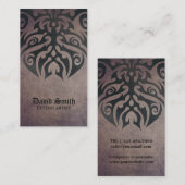 Tätowierungs-Künstler-coole Stammes- Tätowierung Visitenkarte (Vorne/Hinten)