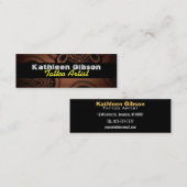 Tätowierungs-Künstler-dünne Visitenkarten Mini Visitenkarte (Vorne/Hinten)