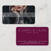 Tätowierungs-Künstler-Foto-Geschäfts-Karte Visitenkarte (Vorne/Hinten)