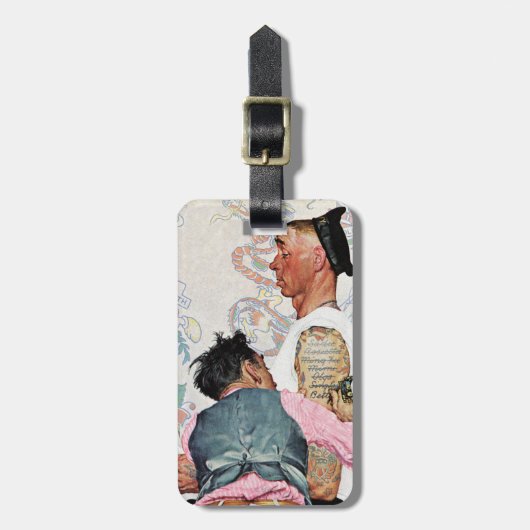 Tätowierungs-Künstler Gepäckanhänger (Vorderseite vertikal)