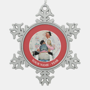 Tätowierungs-Künstler Schneeflocken Zinn-Ornament