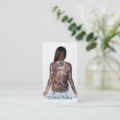 Tätowierungs-Künstler Visitenkarte (Stehend Vorderseite)