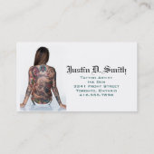 Tätowierungs-Künstler Visitenkarte (Rückseite)