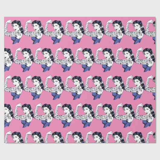 Tätowierungs-Mädchen-Arm herauf Thunder_Cove Geschenkpapier (Flach)