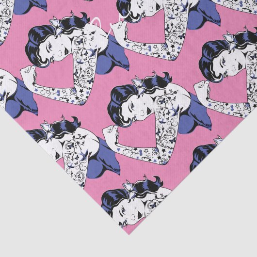 Tätowierungs-Mädchen-Arm herauf Thunder_Cove Seidenpapier (Ausschnitt)