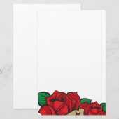 Tätowierungs-Rose stationär Briefpapier (Vorne/Hinten)