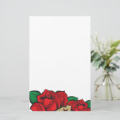 Tätowierungs-Rose stationär Briefpapier (Stehend Vorderseite)