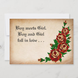 Tätowierungs-Rosen-Hochzeits-Einladung Einladung