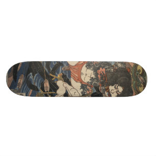 Tätowierungs-Samurais Skateboard