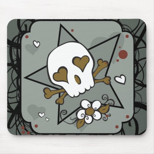 Tätowierungs-Schädel Mousepad (Vorne)