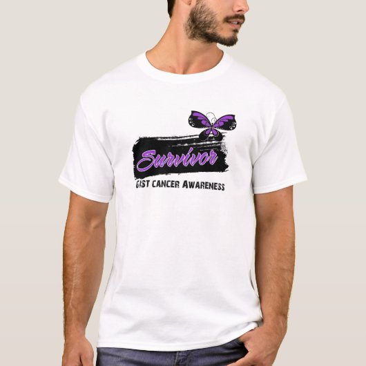 Tätowierungs-Schmetterling KERN Krebs-Überlebender T-Shirt (Vorderseite)
