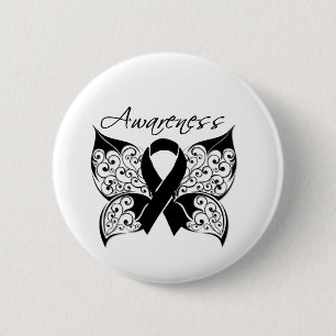 Tätowierungs-Schmetterlings-Bewusstsein - Melanom Button