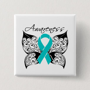 Tätowierungs-Schmetterlings-Bewusstsein - PCOS Button