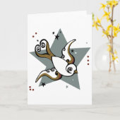 Tätowierungs-städtischer Schwalben-Vogel-Entwurf Karte (Gelbe Blume)