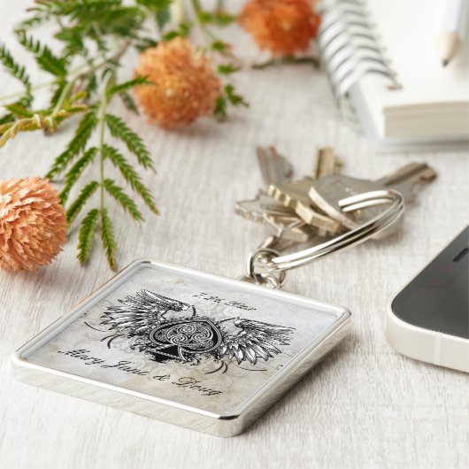 Tätowierungs-städtischer Winged keltischer Schlüsselanhänger (Seite)