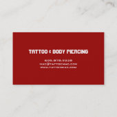Tätowierungs-Visitenkarte-Stammes- rotes Grau Visitenkarte (Rückseite)