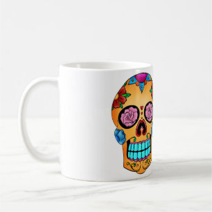Tätowierungs-Zuckerschädel - Tag der Toten, Mexiko Kaffeetasse