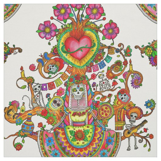 Tätowierungsartgewebe mit Baum der Toter Stoff (Muster)