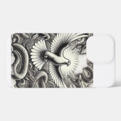 Tätowierungsdesign für die Schlangengrube iPhone Hülle (Rückseite (Horizontal))