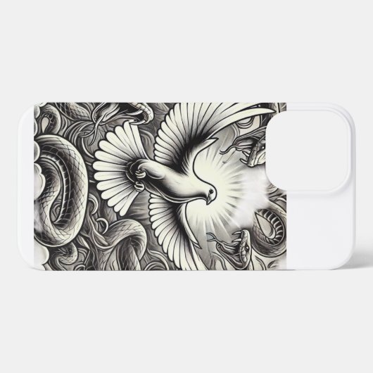 Tätowierungsdesign für die Schlangengrube iPhone Hülle (Rückseite (Horizontal))