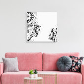 Tätowierungsdesign in polynesischen Masken Leinwanddruck (Insitu (Wohnzimmer))