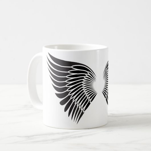 Tätowierungsflügel Kaffeetasse (Vorderseite Links)