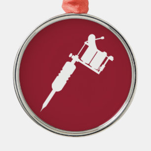 Tätowierungsgewehr Silbernes Ornament