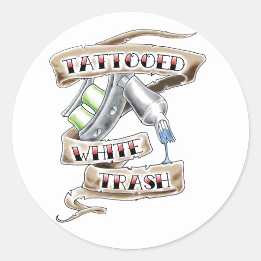 Tätowierungskleber Runder Aufkleber (Vorderseite)