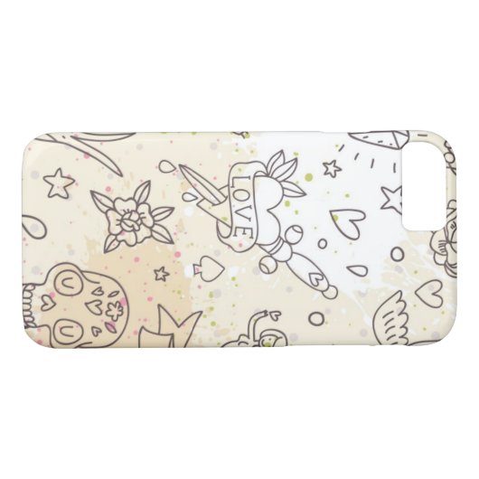 Tätowierungskonzeptmuster Case-Mate iPhone Hülle (Rückseite (Horizontal))