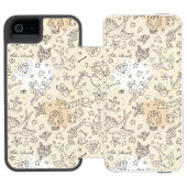 Tätowierungskonzeptmuster Incipio iPhone Geldbeutel-Hülle (Folio Geöffnet)